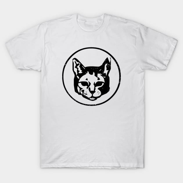 Cat Head T-Shirt by PsychicCat